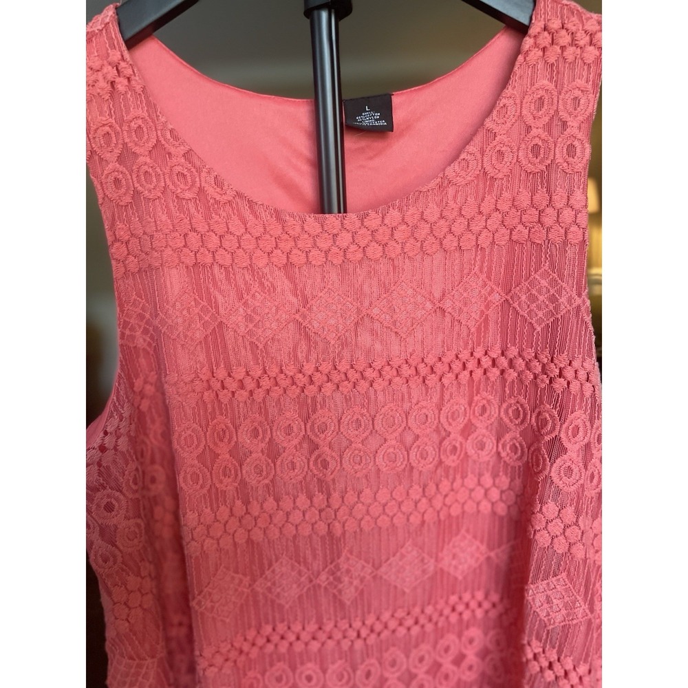 New Direction Women's Large Sleeveless Top Pink - Picture 2 of 4